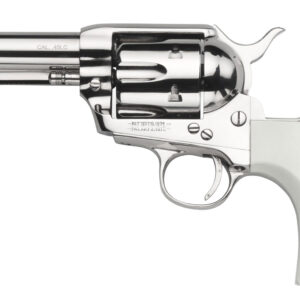 Taylors & Company 200072 1873 Cattleman 45 Colt (LC) Caliber with 3.50" Barrel, 6rd Capacity Cylinder, Overall Nickel-Plated Finish Steel  & Ivory Birdshead Synthetic Grip