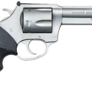 Charter Arms 73542 Mag Pug Target Large 357 Mag, 5 Shot 4.20" Matte Stainless Steel Barrel, Cylinder & Frame w/Black Finger Grooved Rubber Grip