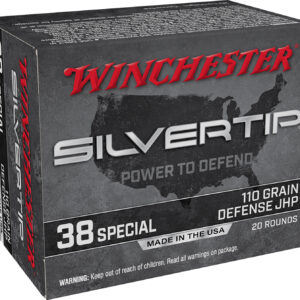 Winchester Ammo W38ST Silvertip  38Special 110gr Silvertip Jacket Hollow Point 20 Per Box/10 Case