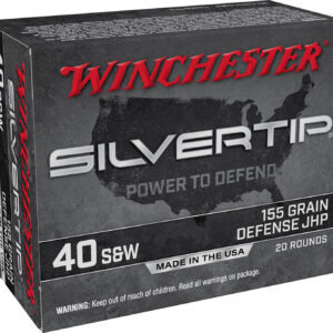 Winchester Ammo W40SWST Silvertip  40S&W 155gr Silvertip Jacket Hollow Point 20 Per Box/10 Case