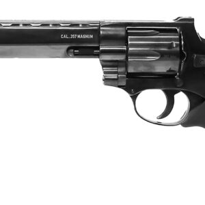 Weihrauch Guns 770134 Windicator  357 Mag 6rd 6" Blued Steel Barrel,  Cylinder & Frame, Ramp Front/Fixed Rear Sights, Exposed Hammer, Finger Grooved Black Rubber Grip