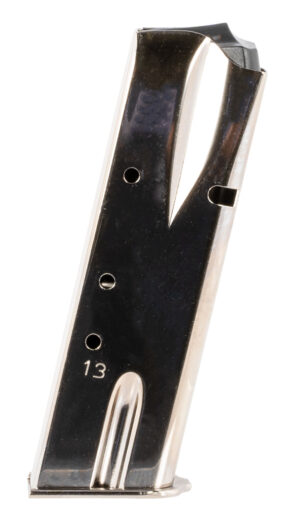Mec-Gar MGBRHP13N Standard 13rd 9mm Luger Fits Browning Hi-Power/Springfield SA-35 Nickel Carbon Steel