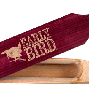 Primos PS2961 Early Bird  Box Call Turkey Hen Sounds Attracts Turkeys Natural Walnut/Purple Heart