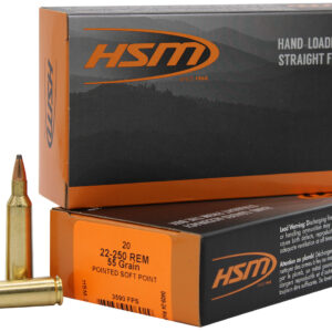 HSM 222504N Varmint  22-250 Rem 55 gr Soft Point 20 Per Box/ 25 Case