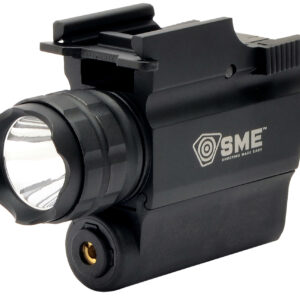 SME SMEWLLP Compact Tactical Handgun LED Light/Laser Combo  Black 250 Lumens White Cree LED Red Laser