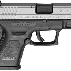 Springfield Armory XD9821 XD *CA Compliant Sub-Compact Frame 9mm Luger 10+1, 3" Black Melonite Steel Barrel, Serrated Stainless Steel Slide, Black Polymer Frame w/Picatinny Rail