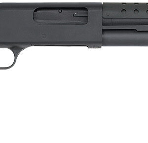 Mossberg 52151 590 Retrograde 12 Gauge Pump 3" 6+1 18.50" Matte Blued Heat Shield Barrel, Matte Blued Stainless Steel Drilled & Tapped Receiver, Walnut Fixed  Stock, Cylinder Bore Choke