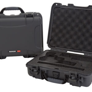 Nanuk 910CLASG7 910 Classic 2 Up Pistol Case Graphite Polymer w/ Latches & Closed-Cell Foam Padding 13.20" L x 9.20" W x 4.10" H Interior Dimensions