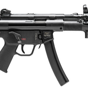 HK 81000481 SP5K PDW 9mm Luger Caliber with 5.83" Barrel, 30+1 Capacity, Black Metal Finish, No Stock (Sling Mount), Black Polymer Grip Right Hand
