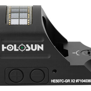 Holosun HE507CGRX2 507  Black Anodized 1 x 0.63" x 0.91" 2 MOA Green Dot/32 MOA Circle Multi Reticle