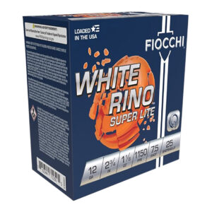 Fiocchi 12WRSL75 Exacta Target White Rino Super Light 12Gauge 2.75" 1 1/8oz 7.5Shot 25 Per Box/10 Case
