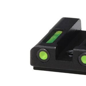 HiViz GLN525 LiteWave H3 Sight Set for Glock Green Tritium Orange Outline Front Sight-Green Fiber Optic Rear Sight