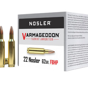 Nosler 65180 Varmageddon  22Nosler 62gr Flat Base Hollow Point 50 Per Box/5 Case