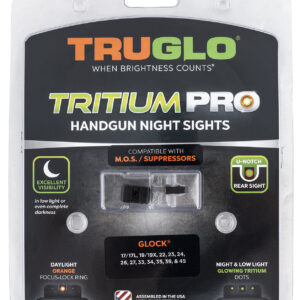 TruGlo TG231G1MC Tritium Pro  Black | Green Tritium Orange Outline Front Sight Green Tritium Rear Sight
