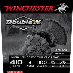 Winchester Ammo STH4137 Double X Diamond Grade 410Gauge 3" 3/4oz 7.5Shot 10 Per Box/10 Case for Turkey