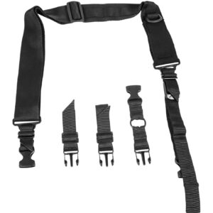 NcStar AARS2PB VISM Sling Black Nylon Strap w/Elastic Shock-Cord 55"-72" OAL Adjustable Bungee