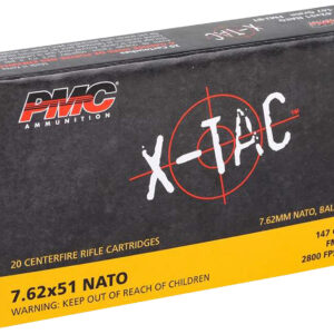PMC 762X X-Tac  7.62x51mmNATO 147gr Full Metal Jacket Boat Tail 20 Per Box/25 Case