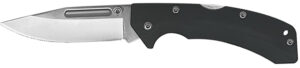 AccuSharp 711C Lockback 3" Folding Clip Point Plain Stainless Steel Blade/Black FRN Handle Includes Allen Wrench