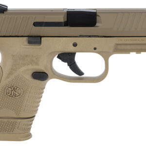 FN 66100818 509 Compact 9mm Luger 3.70" Barrel 12+1 Or 15+1, Flat Dark Earth Polymer Frame With Mounting Rail, Flat Dark Earth Stainless Steel Slide,  No Manual Safety