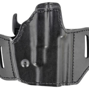 Bianchi 51831 Allusion Assent Pro-Fit OWB Size 11 Black Leather Belt Slide Compatible w/Glock 26/S&W M&P Shield/S&W M&P Compact/FN FNS Compact Belt Up to 1.50" Wide Right Hand