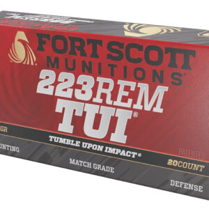 Fort Scott Munitions 223055SCV Tumble Upon Impact (TUI)  223Rem 55gr Solid Copper Spun 20 Per Box/25 Case