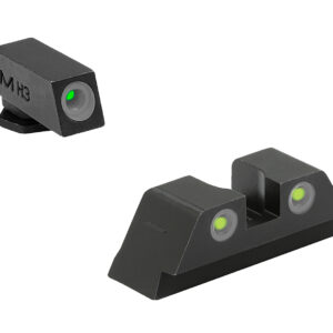 Meprolight USA 102223201 Tru-Dot  Green Tritium White Outline Front Sight-Yellow Tritium White Outline Rear Sight Glock 10 MM/.45ACP