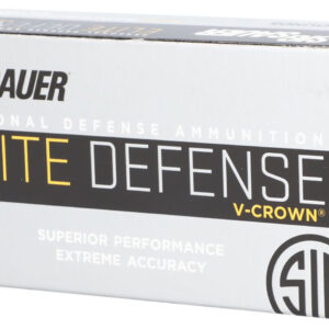 Sig Sauer E9MMA250 Elite Performance  9mmLuger 124gr V-Crown Jacketed Hollow Point 50 Per Box/10 Case