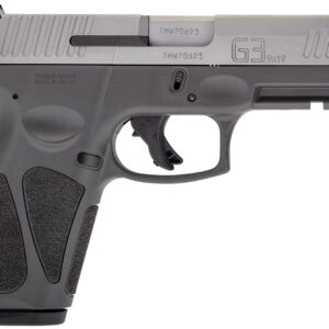 Taurus 1G3B949G G3  Full Size Frame 9mm Luger 15+1/17+1 4" Matte Stainless Steel Barrel, Matte Serrated Stainless Steel Slide, Gray Polymer Frame w/Picatinny Rail, Polymer Grip, Right Hand