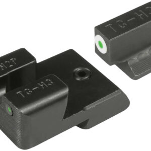 TruGlo TGTG231N4W Tritium Pro  Green Tritium Front & Rear/ Black Nitride Fortress Frame, Fits 1911 3" Officer & 4.25", Front Sight Dovetail/Rear Sight Dovetail Mount
