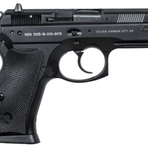 CZ-USA 91199 P-01  Compact Frame 9mm Luger 15+1 3.75" Black Steel Barrel, Black Steel Serrated Slide, Black Polycoat Aluminum Frame w/Beavertail, Black Rubber Grip, Right Hand