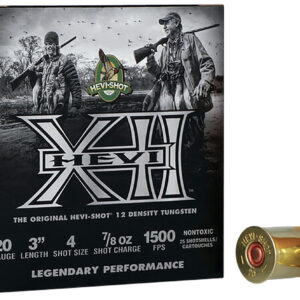 HEVI-Shot HS52204 HEVI-XII  20Gauge 3" 7/8oz Tungsten 4Shot 25 Per Box/10 Case