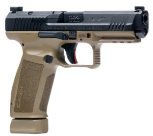 Canik HG5636N Mete SFT Full Size Frame 9mm Luger 20+1/18+1, 4.46" Black Match Grade Barrel, Black Nitride Serrated Steel Slide, Flat Dark Earth Polymer Frame w/Picatinny Rail, Ambidextrous