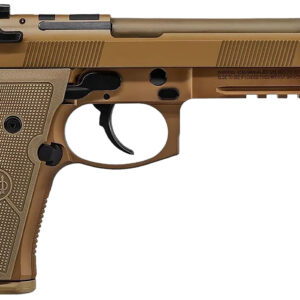 Beretta USA JS92M9A4M15 M9A4  9mm Luger 5.10" Barrel 15+1, Flat Dark Earth Cerakote Polymer Frame, Serrated Steel Optic Cut Slide, Polymer Grip & Decocker Safety