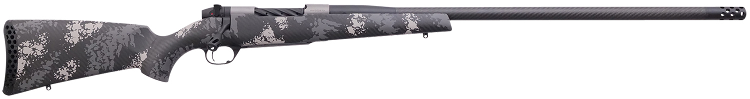 Weatherby MCT20N65RWR6B Mark V Backcountry 2.0 Ti 6.5 Wthby RPM 4+1 24" Carbon Fiber Wrapped Barrel, Graphite Black Cerakote Metal Finish, Black with Gray/White Sponge Accents Peak 44 Blacktooth Stock