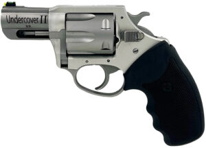 Charter Arms 53620 Undercover II Large 38 Special, 6 Shot 2.20" Matte Stainless Steel Barrel & Cylinder, Anodized Aluminum Frame w/Black Finger Grooved Rubber Grip, Exposed Hammer
