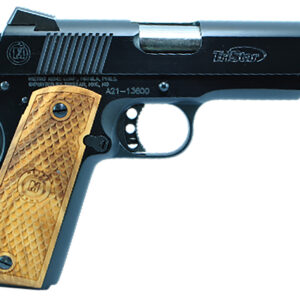 TriStar 85624 American Classic Commander 1911 9mm Luger 9+1 4.25" Stainless Steel Barrel, Blued Steel Serrated Slide, Blued Steel Frame w/Beavertail, Wood Grip, Right Hand