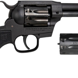 Diamondback DB0500A001 Sidekick  22 LR/22 WMR 9 Shot, 4.50" Black Cerakote Steel Barrel & Cylinder, Black Cerakote Zinc Alloy Frame Black Checkered Grips, Hammer Safety, Exposed Hammer