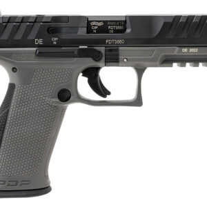 Walther Arms 2858371 PDP  9mm Luger 18+1 4.50" Black Polygonal Rifled Barrel, Black Optic Ready/Serrated Slide, Gray Polymer Frame w/Picatinny Rail, Black Performance Duty Texture Grips, Ambidextrous