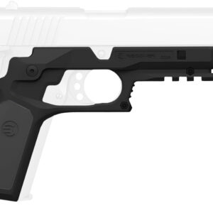 Recover Tactical CC3P0104 Frame Grip  Black Polymer Frame with Interchangeable Black & Gray Panels for Standard Frame 1911