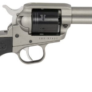 Ruger 2016 Wrangler  22 LR 6 Shot 3.75" Silver Cerakote Steel Barrel, Silver Cerakote Aluminum Frame, Black Cerakote Cylinder, Black Birdshead Grip, Exposed Hammer