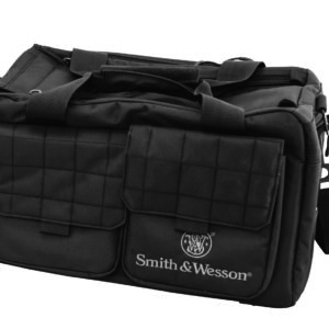 M&P Accessories 110013 Recruit  Black Nylon Two Interior Pockets & Magazine Pouches Large Exterior Pockets Rubber Foot Skids Includes Padded Carrying Strap