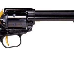 Heritage Mfg RR22B4-GLD Rough Rider  22 LR 6 Shot 4.75" Black Oxide Alloy Steel Barrel, Black w/Gold Accents Zinc Alloy Frame, Black Oxide Cylinder, Black Laminate Wood Grip