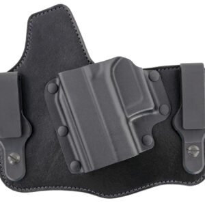 Galco KT801RB KingTuk Deluxe IWB Black Kydex/Leather Compatible w/Glock 43/43X/Springfield Hellcat Pro UniClip Mount Left Hand