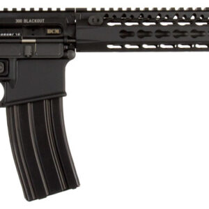 BCM 653790 RECCE-16 KMR-A 300 Blackout 16" 30+1 Black Hard Coat Anodized, Manganese Phosphate, 6 Position Stock,  Bravo Mod 3 Grip