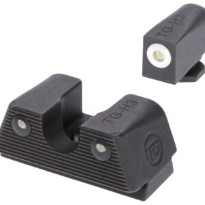 TruGlo TGTG231G1XA Tritium X  White Outline Tritium Front/Green Tritium Rear/Black Nitride Fortress Frame, Compatible w/Glock 42/43/43X/48 Except MOS, Front Post/Rear Dovetail Mount