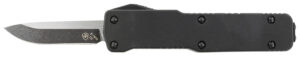 Templar Knife CABR321 Premium LW Micro 1.85" OTF Drop Point Plain Black Oxide Stonewashed D2 Steel Blade, 3.50" Black Aluminum Handle, California Legal