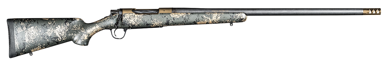 Christensen Arms 8010619600 Ridgeline FFT 270 Win 4+1 20" Carbon Fiber/Threaded Barrel, Burnt Bronze Cerakote, Green with Black/Tan Accents Stock