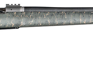 Christensen Arms 8010800107 Summit TI  Full Size 6.5 PRC 3+1, 24" Natural Titanium Steel Threaded Barrel, Natural Titanium Aluminum Receiver, Green w/Black/Tan Webbing Fixed Thumbhole Stock