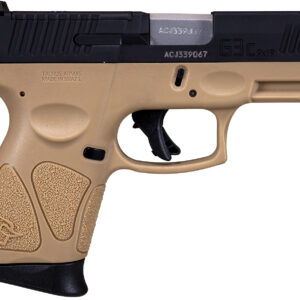 Taurus 1G3CP931T G3C  9mm Luger Caliber with 3.26" Barrel, 12+1 Capacity, Brown Polymer with Picatinny Rail Frame, Serrated Matte Black Tenifer Steel with T.O.R.O Optic Cut Slide, & Brown Polymer Grip