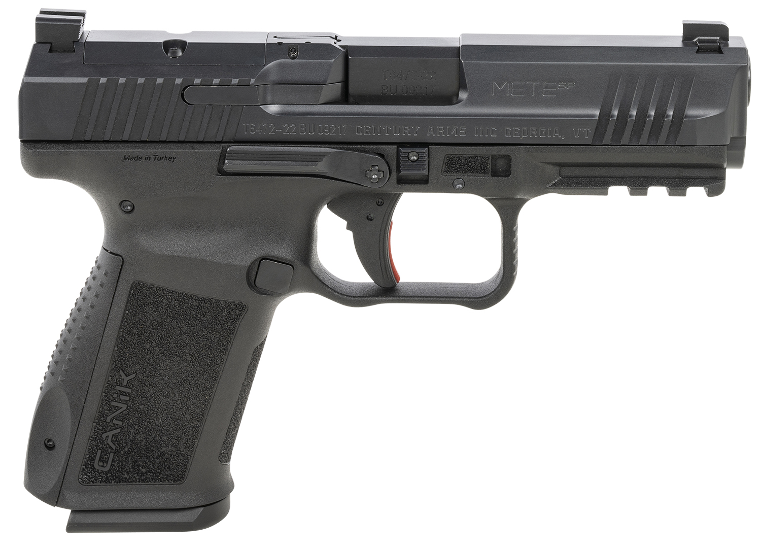Canik HG5637N Mete SF Compact 9mm Luger 15+1 4.08" Black Steel Barrel, Black Nitride Optic Ready/Serrated Slide, Black Polymer Frame w/Beavertail & Picatinny Rail, Ambidextrous